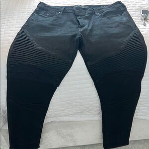 Guess Black Biker Style Jeans